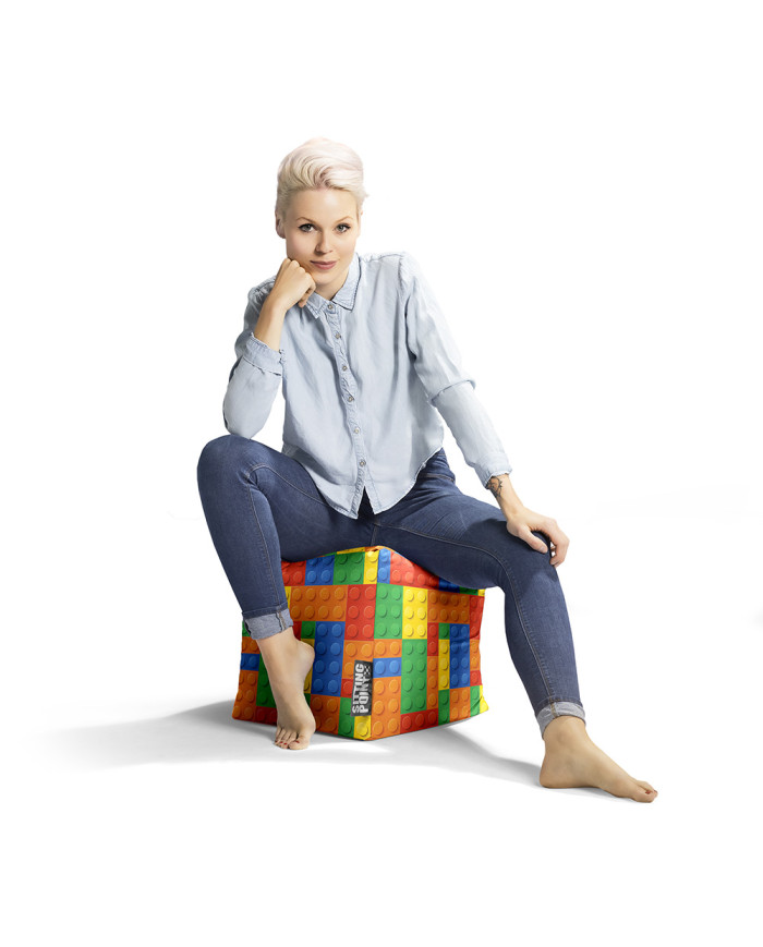 Repose pieds Cube Bricks