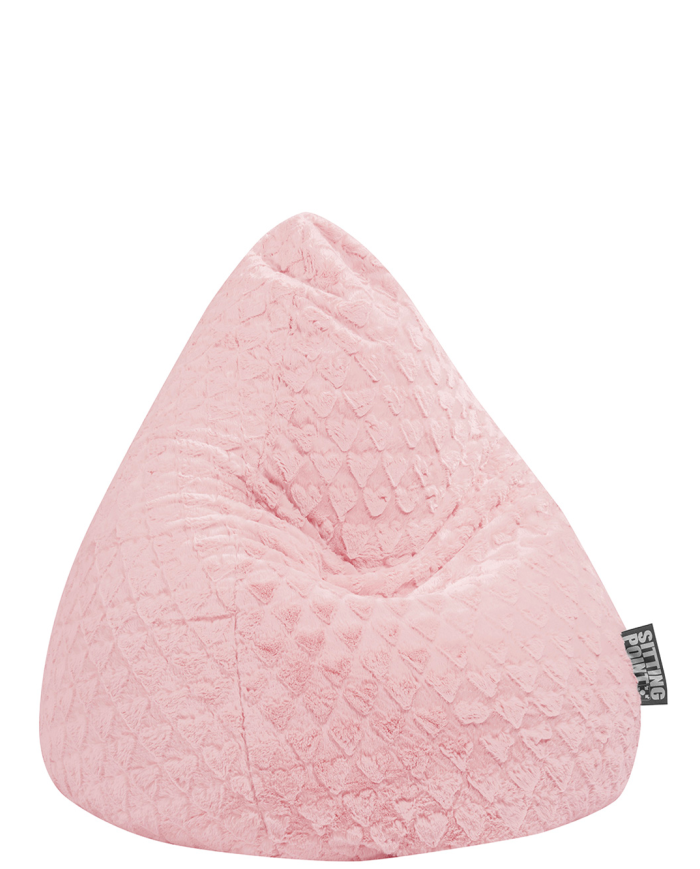 Pouf Fluffy Hearts L