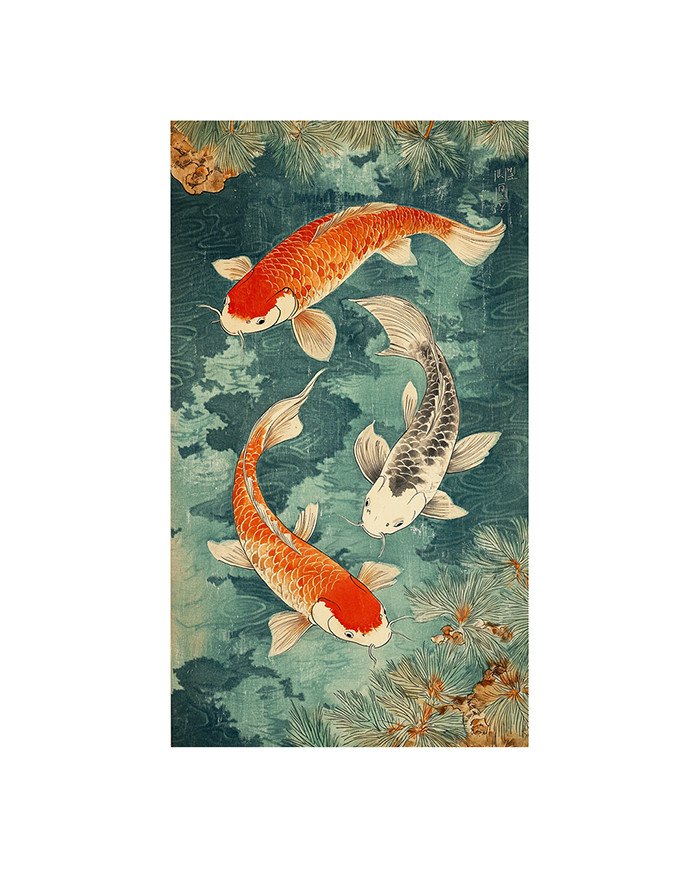 Carpes dans une marre